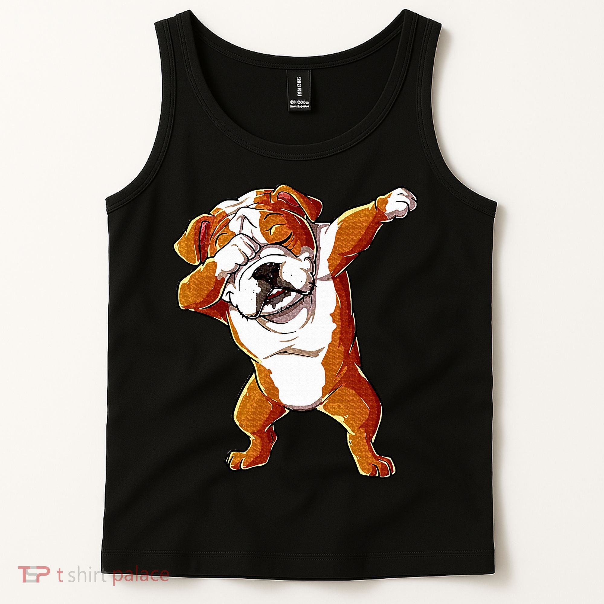 Dabbing English Bulldog Boy Dab Dance Puppy Lover Tank Top