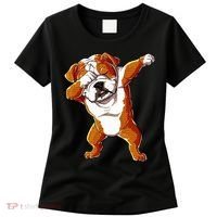Dabbing English Bulldog Boy Dab Dance Puppy Lover Women's T-Shirt thumb 0