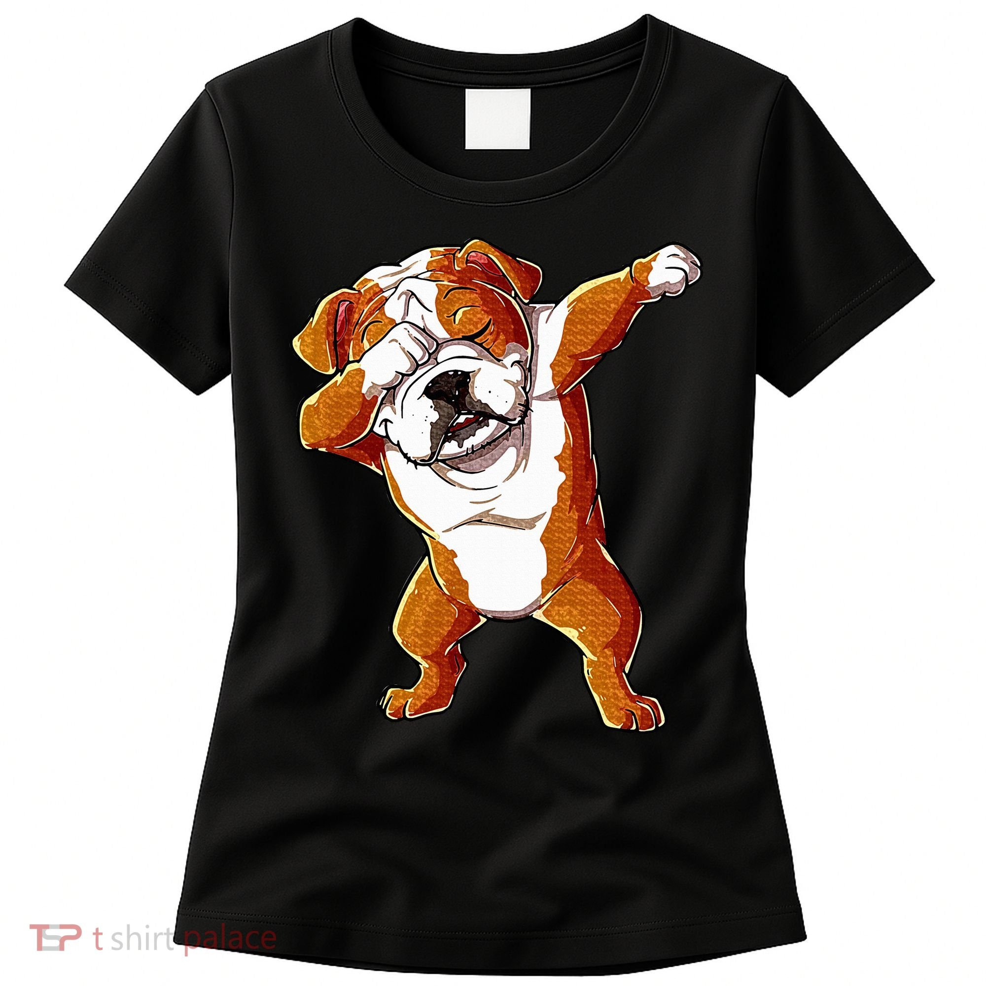 Dabbing English Bulldog Boy Dab Dance Puppy Lover Women's T-Shirt