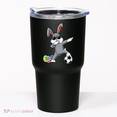 Dabbing Easter Bunny Rabbit Dab Soccer Player Tumbler