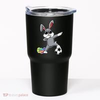 Dabbing Easter Bunny Rabbit Dab Soccer Player Tumbler thumb 0