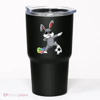 Dabbing Easter Bunny Rabbit Dab Soccer Player Tumbler thumb 0