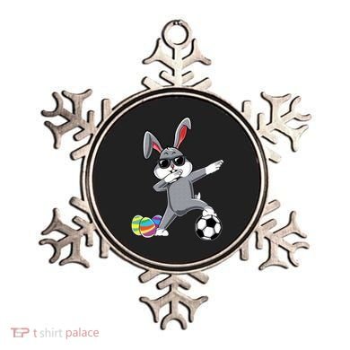Dabbing Easter Bunny Rabbit Dab Soccer Player Ornament
