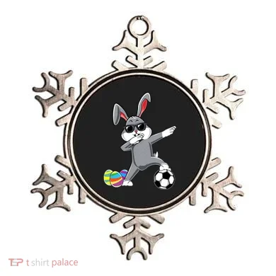Dabbing Easter Bunny Rabbit Dab Soccer Player Ornament