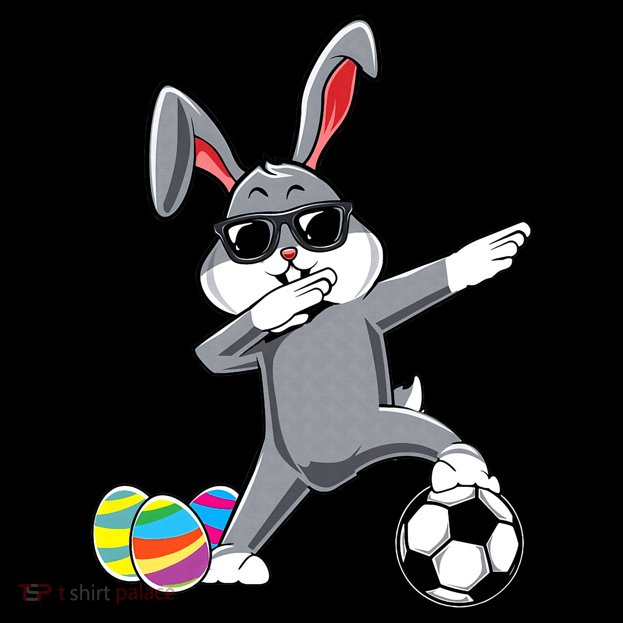 Dabbing Easter Bunny Rabbit Dab Soccer Player Ornament