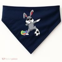 Dabbing Easter Bunny Rabbit Dab Soccer Player USA-Made Doggie Bandana thumb 0