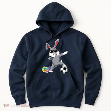Dabbing Easter Bunny Rabbit Dab Soccer Player Hoodie