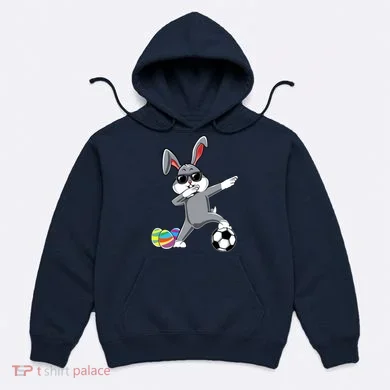 Dabbing Easter Bunny Rabbit Dab Soccer Player Hoodie