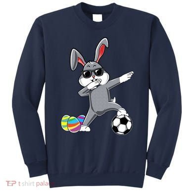 Dabbing Easter Bunny Rabbit Dab Soccer Player Sweatshirt