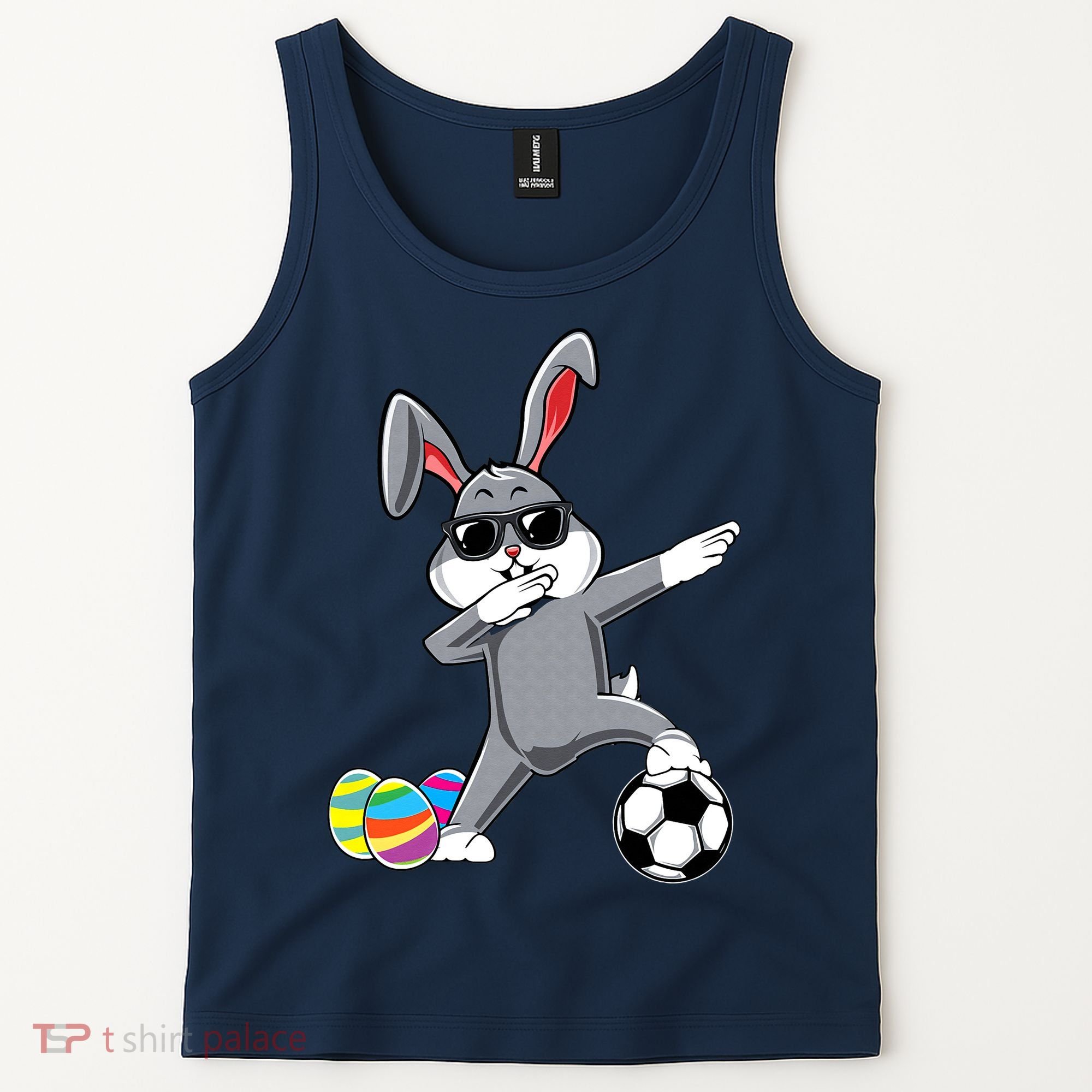 Dabbing Easter Bunny Rabbit Dab Soccer Player Tank Top