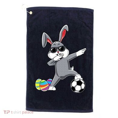 Dabbing Easter Bunny Rabbit Dab Soccer Player Golf Towel