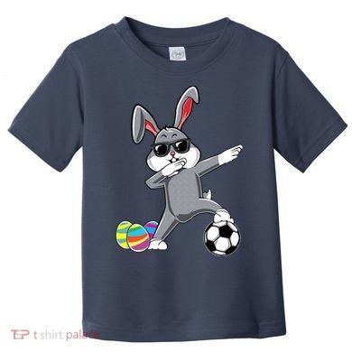Dabbing Easter Bunny Rabbit Dab Soccer Player Toddler T-Shirt