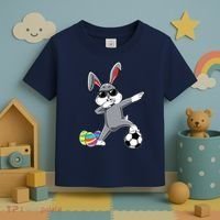 Dabbing Easter Bunny Rabbit Dab Soccer Player Toddler T-Shirt thumb 3