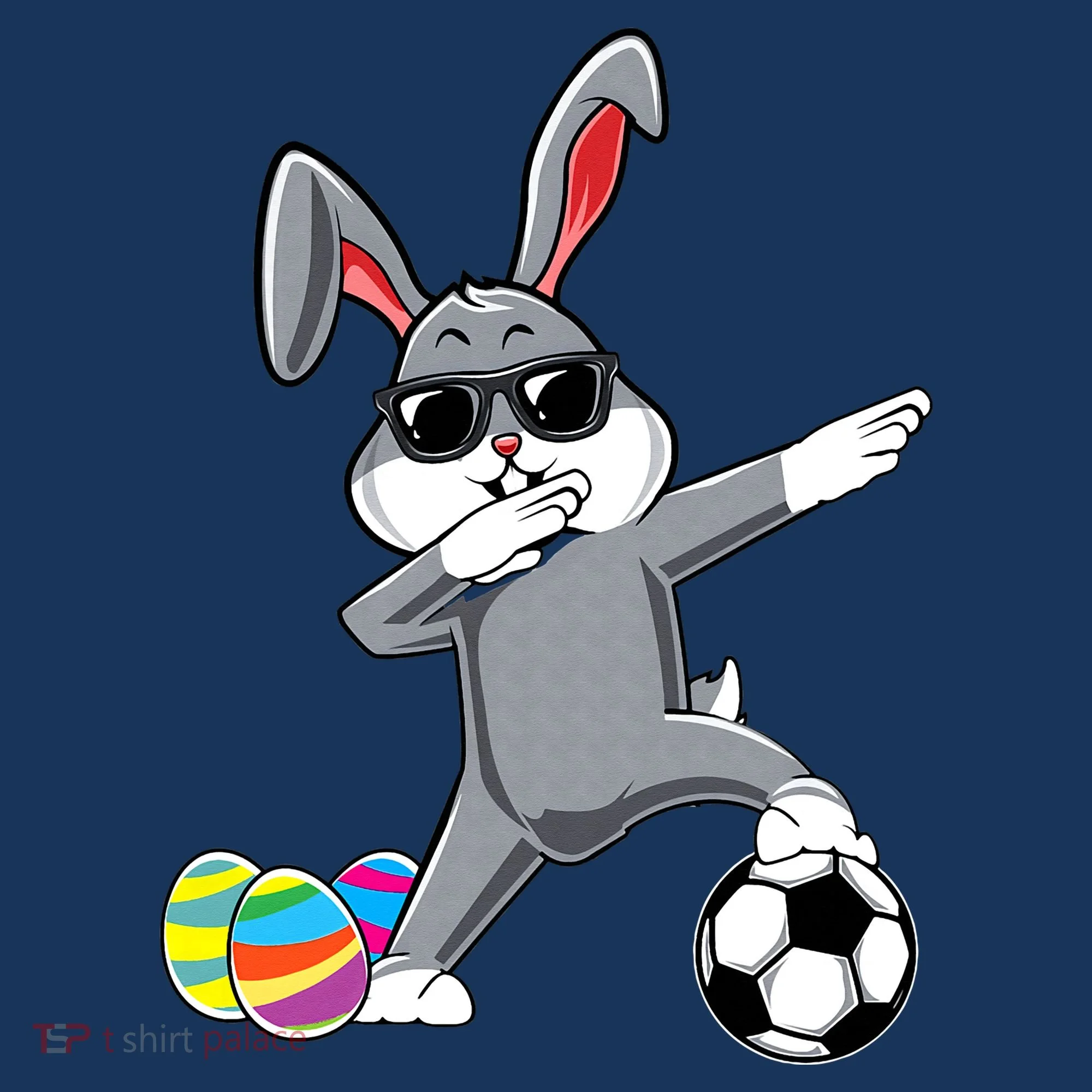 Dabbing Easter Bunny Rabbit Dab Soccer Player Women's Long Sleeve Shirt