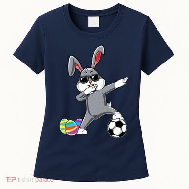 Dabbing Easter Bunny Rabbit Dab Soccer Player Women's T-Shirt