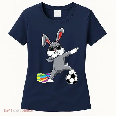 Dabbing Easter Bunny Rabbit Dab Soccer Player Women's T-Shirt