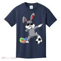 Dabbing Easter Bunny Rabbit Dab Soccer Player Kids T-Shirt thumb 0