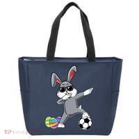 Dabbing Easter Bunny Rabbit Dab Soccer Player Tote Bag thumb 0