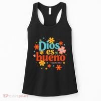 Dios Es Bueno Spanish Christian Jesus God Bible Religious Women's Tank Top thumb 0