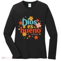 Dios Es Bueno Spanish Christian Jesus God Bible Religious Women's Long Sleeve Shirt thumb 0