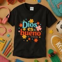 Dios Es Bueno Spanish Christian Jesus God Bible Religious Kids T-Shirt thumb 3