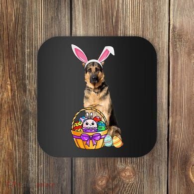 Dog Easter Bunny Cute Coaster