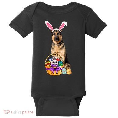 Dog Easter Bunny Cute Baby Bodysuit