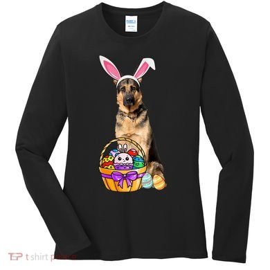 Dog Easter Bunny Cute Women's Long Sleeve Shirt
