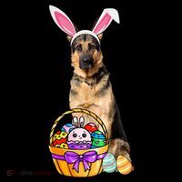 Dog Easter Bunny Cute Women's Long Sleeve Shirt thumb 2