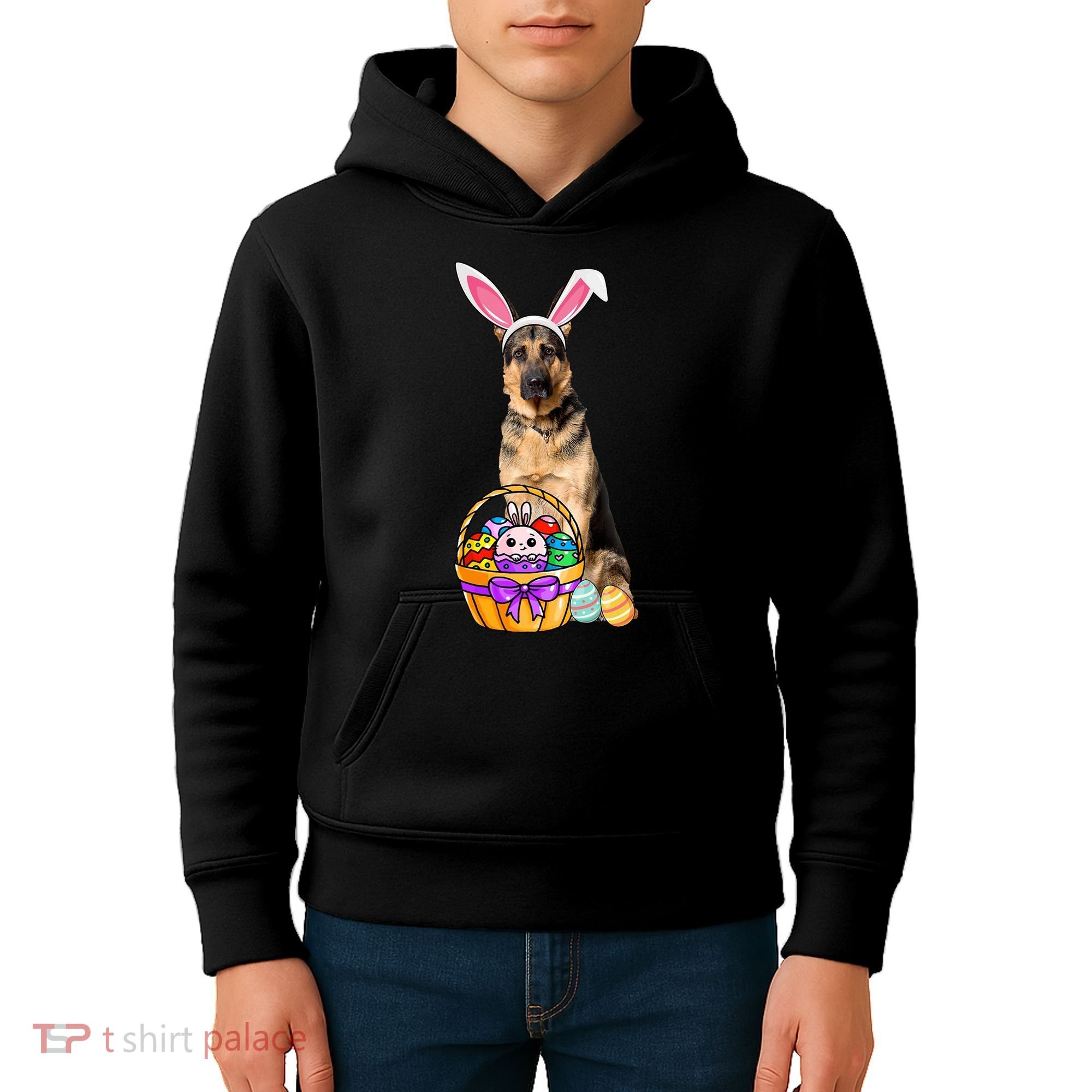Dog Easter Bunny Cute Kids Hoodie