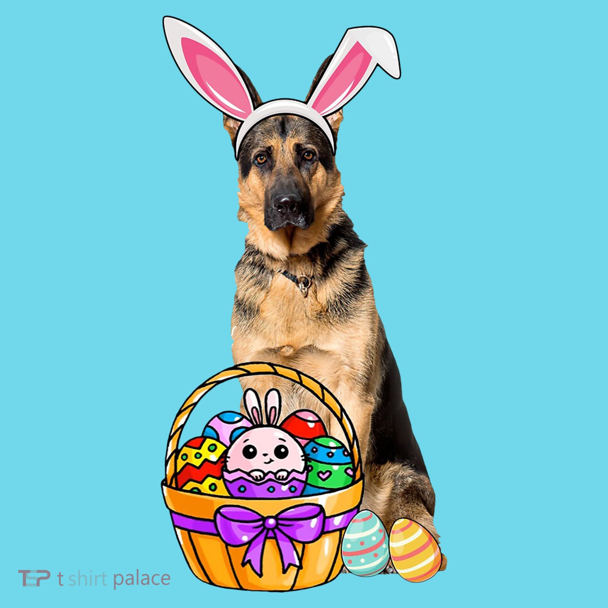 Dog Easter Bunny Cute Button