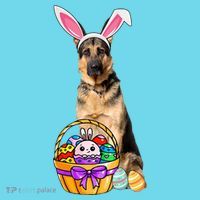 Dog Easter Bunny Cute Kids Long Sleeve Shirt thumb 2