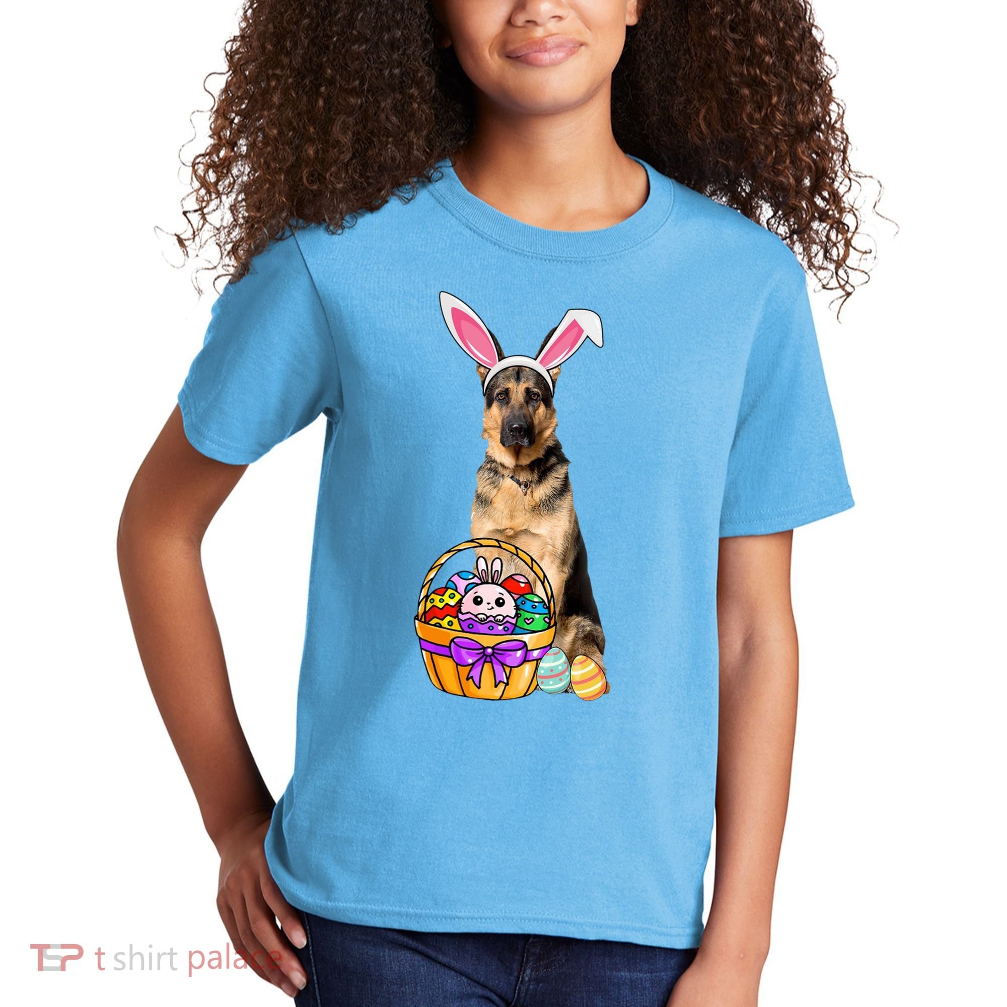Dog Easter Bunny Cute Kids T-Shirt