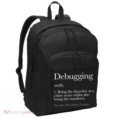 Debugging Definition Funny Coding Programming Port Authority Basic Backpack