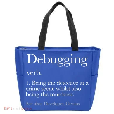 Debugging Definition Funny Coding Programming Tote Bag
