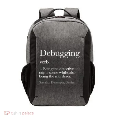 Debugging Definition Funny Coding Programming Vector Backpack