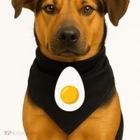 Deviled Egg Costume Funny Halloween Egg Costume USA-Made Doggie Bandana thumb 1