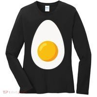 Deviled Egg Costume Funny Halloween Egg Costume Women's Long Sleeve Shirt thumb 0