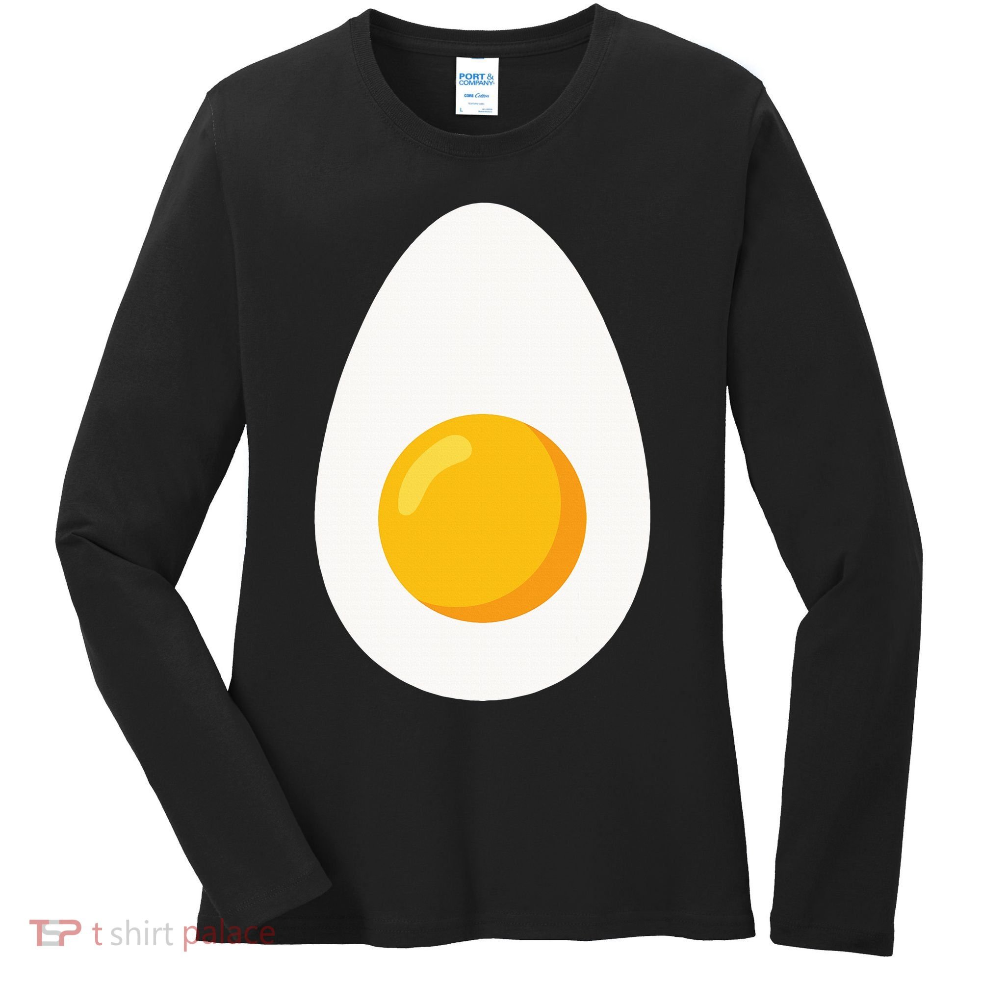Deviled Egg Costume Funny Halloween Egg Costume Women's Long Sleeve Shirt
