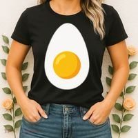 Deviled Egg Costume Funny Halloween Egg Costume Women's T-Shirt thumb 2