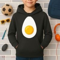 Deviled Egg Costume Funny Halloween Egg Costume Kids Hoodie thumb 2