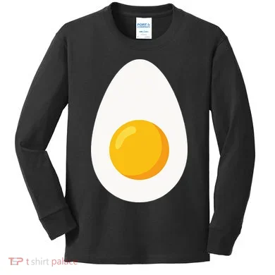 Deviled Egg Costume Funny Halloween Egg Costume Kids Long Sleeve Shirt