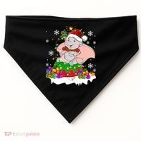 Dumbo Elephant Christmas Light Cute Dumbo Flying Elephant Christmas USA-Made Doggie Bandana thumb 0