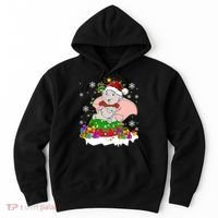 Dumbo Elephant Christmas Light Cute Dumbo Flying Elephant Christmas Hoodie thumb 0