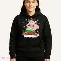 Dumbo Elephant Christmas Light Cute Dumbo Flying Elephant Christmas Hoodie thumb 5