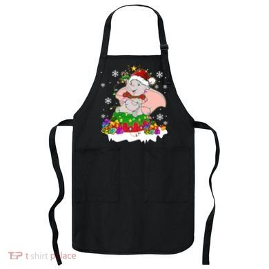 Dumbo Elephant Christmas Light Cute Dumbo Flying Elephant Christmas Apron