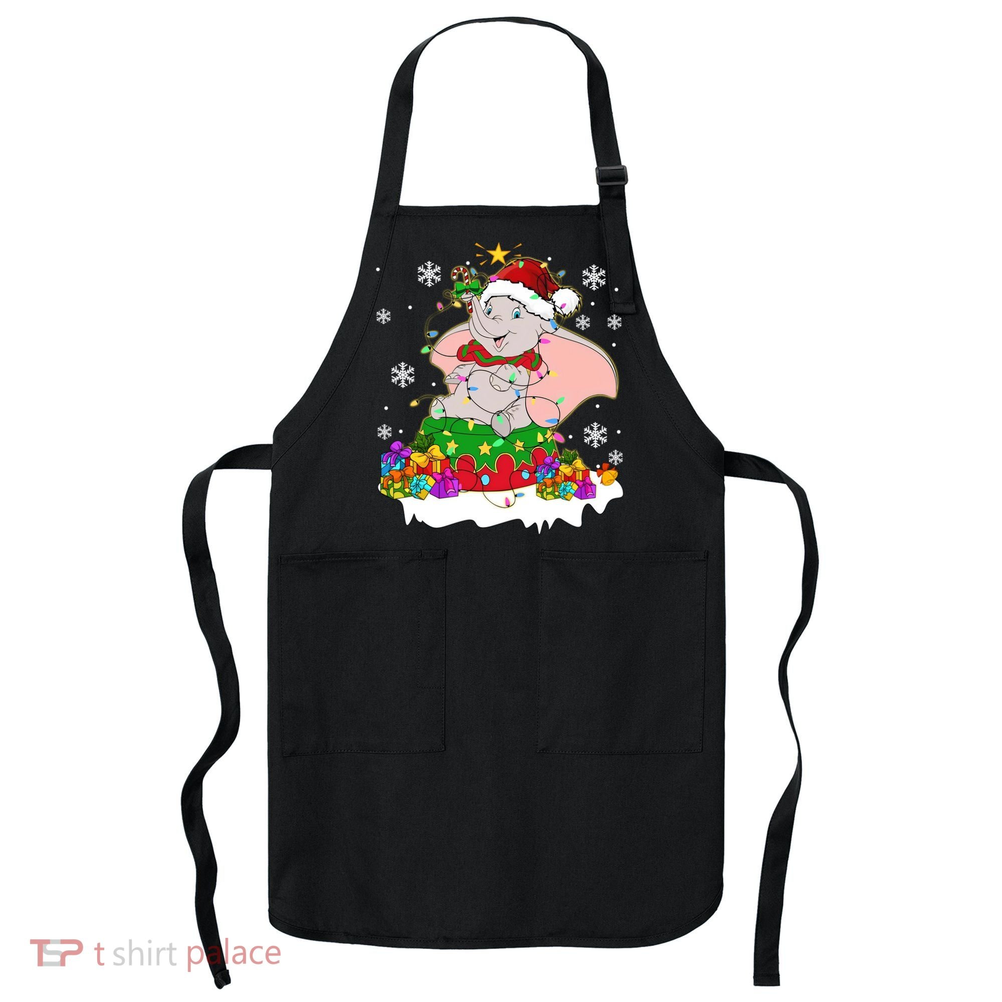 Dumbo Elephant Christmas Light Cute Dumbo Flying Elephant Christmas Apron