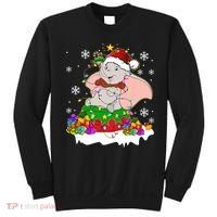 Dumbo Elephant Christmas Light Cute Dumbo Flying Elephant Christmas Sweatshirt thumb 0
