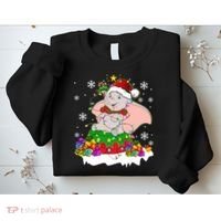 Dumbo Elephant Christmas Light Cute Dumbo Flying Elephant Christmas Sweatshirt thumb 2