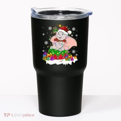 Dumbo Elephant Christmas Light Cute Dumbo Flying Elephant Christmas Tumbler